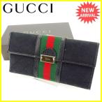 グッチ GUCCI 長財布 Wホック財布 トレジャー 150674 ＧＧキャンバス  中古 人気 セール Y5691
