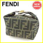 フェンディ FENDI ポーチ 化粧ポーチ レディース ズッカ  中古 人気 セール Y6102