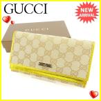 グッチ GUCCI 長財布 ファスナー付き長財布 レディース 131888 GGキャンバス (参考定価68000円)  中古 人気 セール Y6109