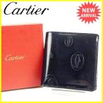 カルティエ Ｃａｒｔｉｅｒ 二つ折り財布 レディース メンズ　可 ハッピーバースデー  中古 訳あり　未使用 Y6270