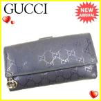 グッチ GUCCI 長財布 Wホック財布 メンズ可 ダブルGチャーム付き 212104 GGインプリメ  中古 人気 セール Y6845