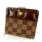 ルイヴィトン Louis Vuitton 財布 二つ折り財布 ダミエ コンパクトジップ レディース 中古