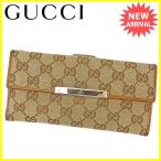 グッチ GUCCI 長財布 Wホック メンズ可 112715 GGキャンバス  中古 人気 セール Y7087