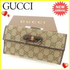 グッチ GUCCI Wホック財布 長財布 レディース GG柄  中古 人気 良品 Y7195