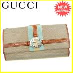 グッチ GUCCI 長財布 Wホック財布 メンズ可 115085 インターロッキングG  中古 人気 セール Y7272