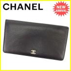 シャネル CHANEL 長財布 ファスナー付き長財布 メンズ可 ココマーク  中古 訳あり セール Y7434