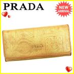 プラダ PRADA 長財布 ファスナー付き長財布 レディース  中古 人気 セール Y7470