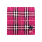 未使用 バーバリー ハンドタオル ミニタオル ハンカチ チェック タオル 綿 レディース BURBERRY ピンク 【中古】