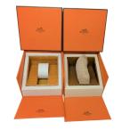  Hermes кейс для часов 2 позиций комплект . суммировать кейс для часов HERMES коробка BOX box пустой коробка инструкция брошюра [ б/у ]