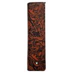  не использовался новый старый товар MONTBLANC Montblanc раунд Zip пенал чёрная кожа мрамор orange чёрный [ б/у ]