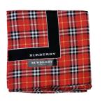  не использовался Burberry носовой платок хлопок 100% scarf проверка женский мужской BURBERRY хлопок красный [ б/у ]