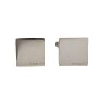  Gucci запонки серебряный кафф links квадратное Logo SV925 запонки кнопка GUCCI мужской аксессуары [ б/у ]