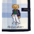  Polo Ralph Lauren носовой платок шарф проверка Polo Bear POLO RALPH LAUREN женский мужской [ б/у ]