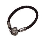  как новый Bottega Veneta браслет okisi большой zdo323759 кожа SV925 темно-коричневый [ б/у ]