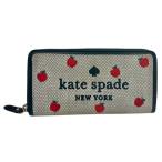 未使用 ケイトスペード ラウンドファスナー長財布 K8200 アップル リンゴ レディース kate spade 【中古】