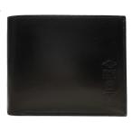 ショッピングダンヒル 新品同様 ダンヒル 二つ折り 財布 札入れ ブラック レザー 黒 型押し ホールマーク 札入 二つ折り財布 二つ折り札入れ 紳士 DUNHILL