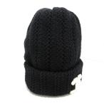 ショッピングニット帽 シャネル CHANEL ニット帽 美品 - 黒×白 ココマーク カシミヤ 新着 20240423