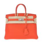 エルメス HERMES ハンドバッグ 新品同様 バーキン25 テールバテュー シルバー金具 トゴ 新着 20240423