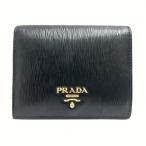 プラダ PRADA 2つ折り財布 - 黒 レザー 新着 20240413