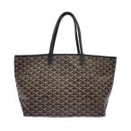 ショッピングゴヤール ゴヤール GOYARD トートバッグ サンルイPM 黒×白×ブラウン コーティングキャンバス×レザー 新着 20240427