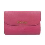 ショッピングmiumiu 美品 ミュウミュウ MIUMIU 箱付 マドラス 二つ折り財布 コンパクトウォレット