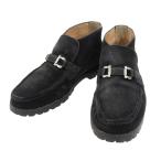  хорошая вещь Ferragamo замша кожа gun chi-ni металлические принадлежности Vibram подошва мокасины ботинки 