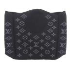  очень красивый товар Louis Vuitton LOUIS VUITTON M76814 монограмма рисунок нейлон × полиуретан шарф снуд защита горла "neck warmer" размер M чёрный 