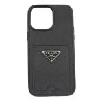  очень красивый товар Prada PRADA IZH165 iPhone16 pro Max смартфон кейс треугольник Logo safia-no чёрный черный 