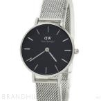 ダニエル ウェリントン 腕時計 Petite Sterling クォーツ SS ブラック文字盤 DW00100218 Daniel Wellington 未使用品