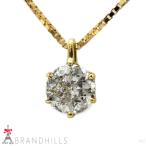 ダイヤモンド 0.553ct ネックレス 一粒 K18金 750YG イエローゴールド 2.2g 極美品