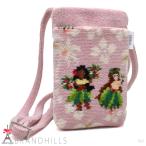 ショッピングフェイラー フェイラー スマホショルダー レディース シュニール織 フラガール柄 ピンク FEILER 極美品