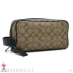  Coach клатч мужской Large путешествие комплект signature парусина язык черный Second сумка 2706 COACH прекрасный товар 