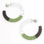 Yahoo! Yahoo!ショッピング(ヤフー ショッピング)Bijou New Color Block Hoop Pierce ビジュー レディース アクセサリー 配色 フープ ピアス