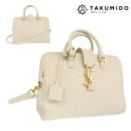 イヴサンローラン YVES SAINT LAURENT ショルダーバッグ ベイビーカバス オフホワイト レザー 中古AB 280447