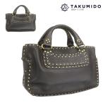 セリーヌ CELINE ハンドバッグ ブギーバッグ スタッズ ブラック レザー 中古A 280891