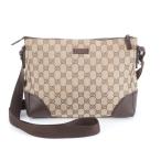 ショッピングＧＧキャンバス 極美品 グッチ GG キャンバス 114273 レザー ショルダーバッグ 斜め掛け メッセンジャー ビジネス 通勤 トート メンズ EUE DF16-3