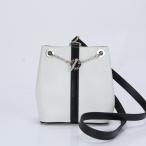 美品 セリーヌ ホワイト ブラック レザー ショルダーバッグ 斜め掛け ハンド トート 本革 ブランド レディース MUM CB20-5