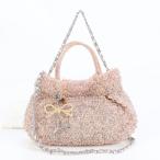 新品同様 アンテプリマ ワイヤーバッグ グリッター リボン チェーン 2WAY ショルダー 肩掛け トート ハンド レディース RCE DB60-8