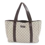 ショッピンググッチ 美品 グッチ GG スプリーム 141624 レザー トート バッグ ショルダー ビジネス 通勤 書類鞄 ブラウン A4 メンズ MRE DH2-3