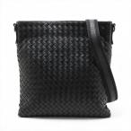 美品 ボッテガヴェネタ イントレチャート レザー ショルダーバッグ 斜め掛け メッセンジャー 本革 ブラック 黒 メンズ MMM DL52-7