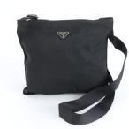 美品 プラダ テスート ナイロン トライアングルロゴ レザー ショルダーバッグ 斜め掛け メッセンジャー 黒 メンズ EWM DQ36-4