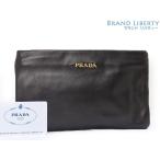  Prada napa кожа двойной сцепление ручная сумочка сумка клатч черный овечья кожа BP0635