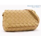 美品 ボッテガ ヴェネタ BOTTEGA VENETA イントレチャート 2WAY ショルダーバッグ ポシェット ポーチ クラッチバッグ ベージュ 609412