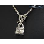 美品 エルメス HERMES アミュレット バーキン モチーフ シルバー ネックレス ペンダント チョーカー シルバー925 AG925