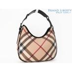 ほぼ新品 バーバリー BURBERRY チェック ワンショルダーバッグ セミショルダーバッグ ハンドバッグ ホーボーバッグ ベージュ