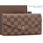 ショッピングダミエ ほぼ新品 ルイヴィトン LOUIS VUITTON ダミエ ポルトフォイユ サラ 二つ折り長財布 ダークブラウン N63209