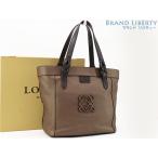 美品 ロエベ LOEWE アナグラム フスタ トートバッグ ハンドバッグ ブロンズ ダークブラウン レザー 316.27.G46