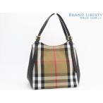 新品同様 バーバリー BURBERRY ハウスチェック トートバッグ ハンドバッグ ショルダーバッグ ブラック ベージュ レザー キャンバス 807378