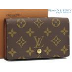 新品同様 ルイヴィトン LOUIS VUITTON モノグラム ポルトモネ ビエ トレゾール L字ファスナー 二つ折り財布 ダークブラウン M61730