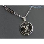 ほぼ新品 ルイヴィトン LOUIS VUITTON ネックレス LV アワード ペンダント ブラック シルバー M00911